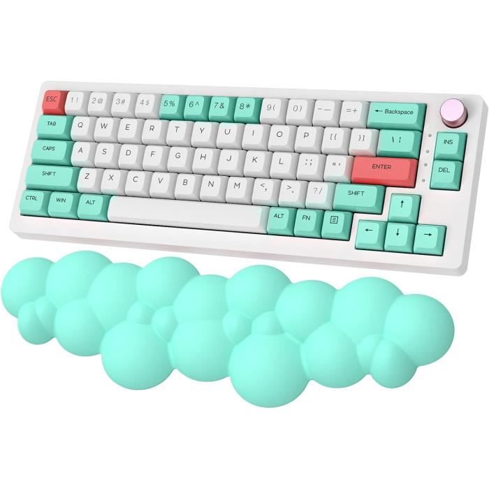 Repose-poignet Ergonomique Pour Clavier - Mousse Mémoire De Forme - Base Antidérapante - Noir - 5