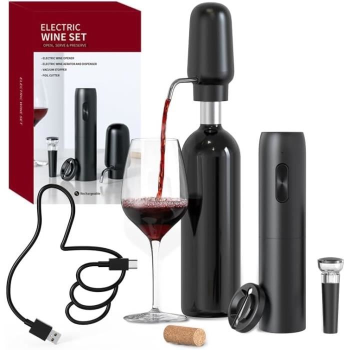 Secura Tire Bouchon Électrique Acier Inoxydable Ouvre-Bouteilles de vin Électriques avec Base
