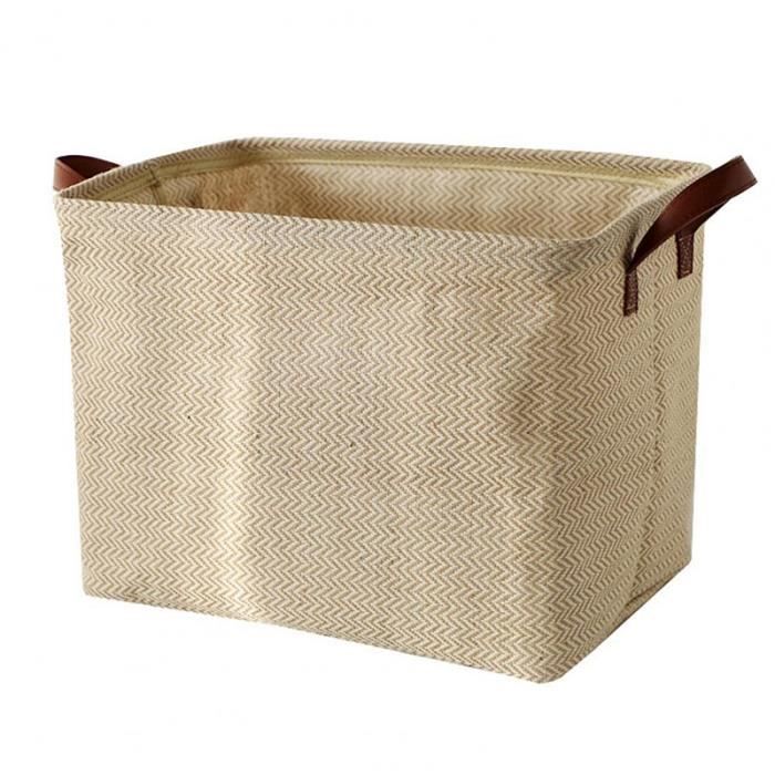 Panier De Rangement En Osier,gray-27cmX24cm--Panier De Rangement Pliable En Osier, Décor Boho