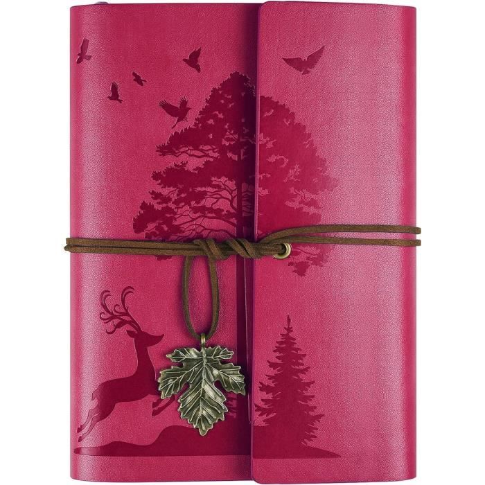 Classeur Agenda A5 Cuir Rechargeable Wonderpool – Carnet De Notes Voyage & Budget – Papier Ligné + Stylo – Élégant Café