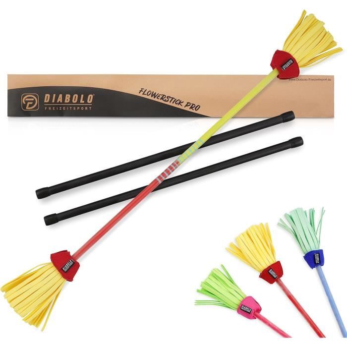 Diabolo Andinus – Baguettes Plastique Et Corde – Jonglage Débutant Expert – Couleur Vert Ou Orange