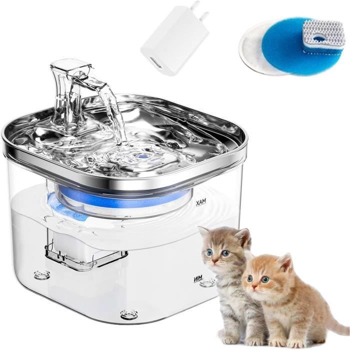 Lorrtta Fontaine A Eau Chat 2,2L, Super Silencieuse Distributeur Eau Chat Avec 4 Filtre, 2 Modes