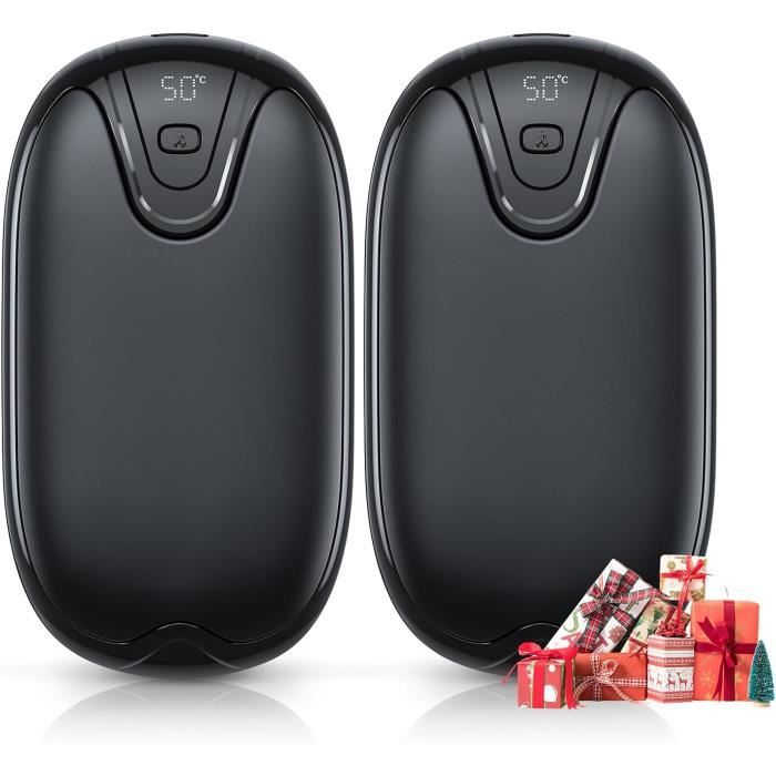 Trongle Chauffe-Mains Rechargeable 2 En 1, 10000mAh Chauffe-Mains Magnétique Portable Avec Lampe