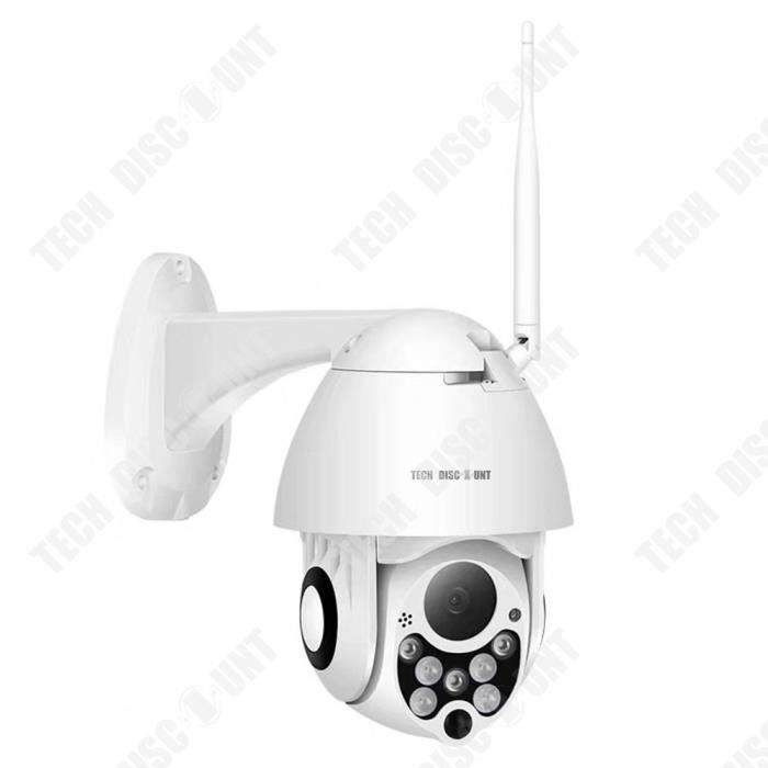 TD® Caméra de surveillance sans fil 1080P Interphone vocal Vision nocturne en couleurs Déconnexion vidéo Installation facile