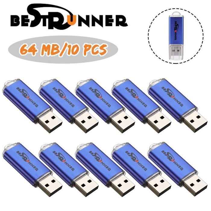VIEKUU Lot Cle USB 4GO 10 PCS， Clé USB Flash Drive Stockage Rotation Disque Mémoire Stick 2.0（10 Coloris） 