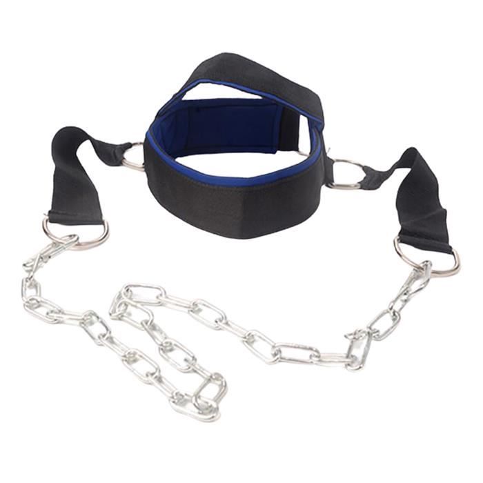 Harnais Réglable Pour Musculation Du Cou - Avec Point D'attache Pour Poids, Fitness Et Haltérophilie
