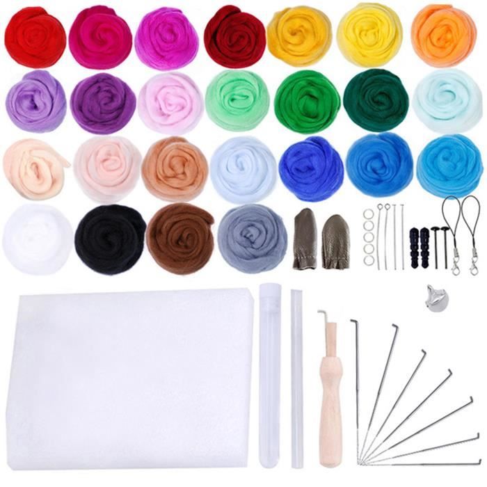 Kit Débutant Feutrage à L'Aiguille - 11 Modèles Animaux - Laine + Aiguilles + Tutoriel