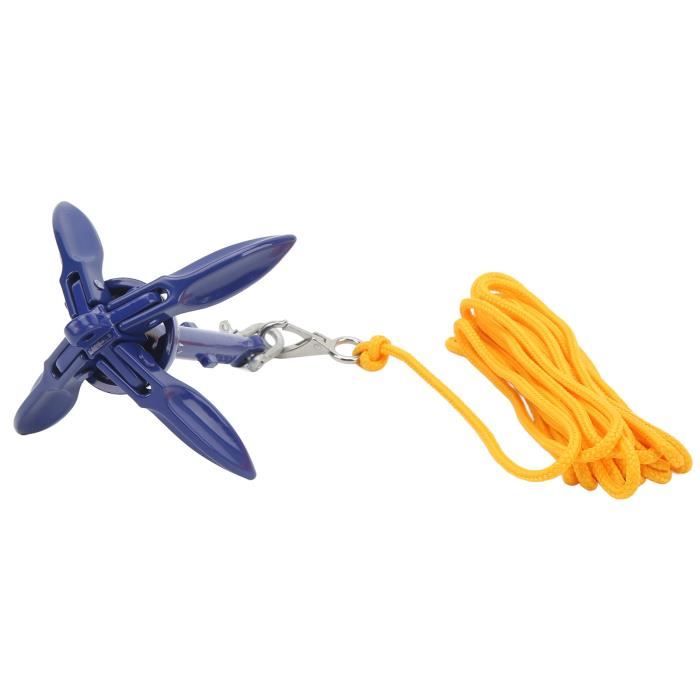 Ancre Grappin Pliante 6 Kg Avec Corde 30m - 4 Griffes, Fer Malléable - Pour Petits Bateaux, Kayaks, Canoës, Dériveurs