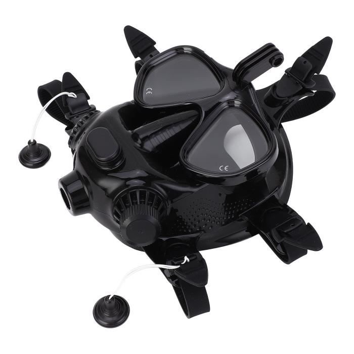 Masque De Plongée Intégral Silicone - Vue Panoramique 180°, Anti-Buée, Support Caméra