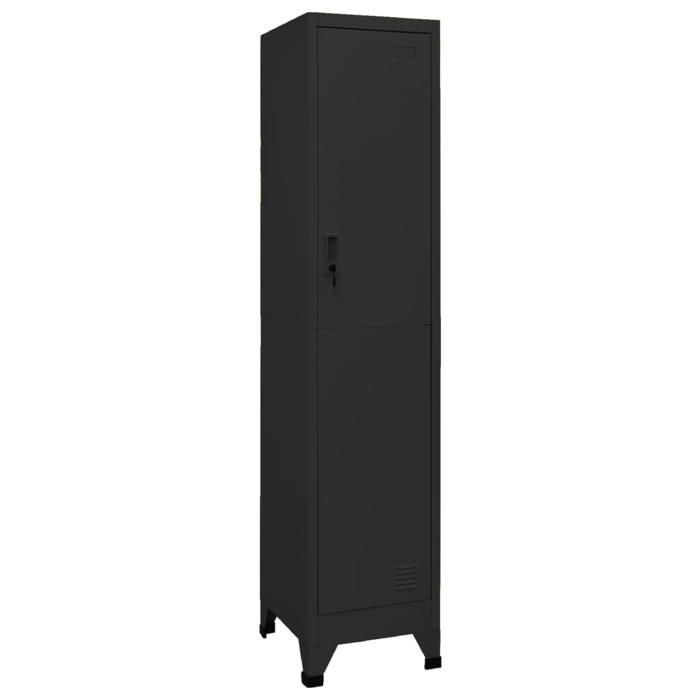 vidaXL Armoire à casiers Noir 38x45x180 cm Acier 339774