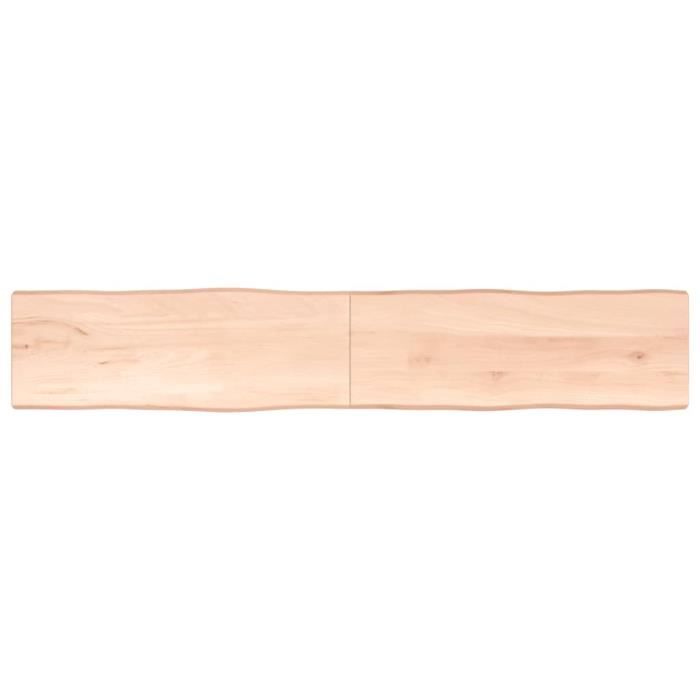 vidaXL Dessus de table bois chêne massif non traité bordure assortie 363920