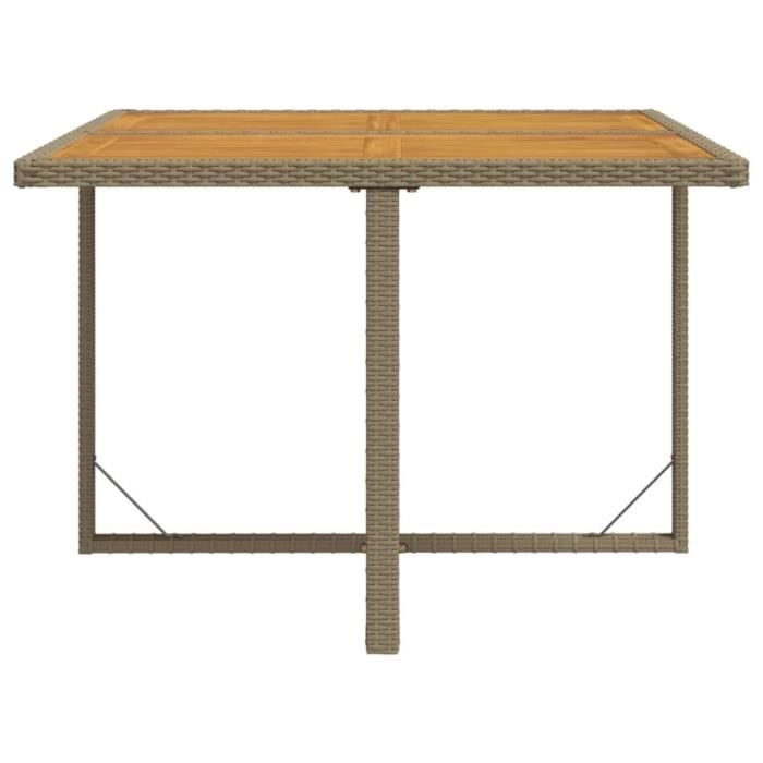 Vidaxl Table de jardin 109x107x74 cm - vue 2