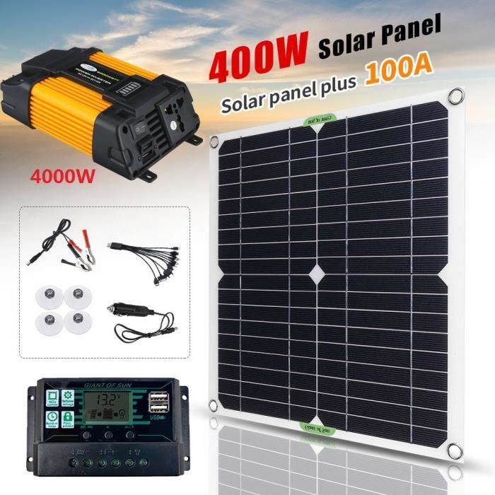 Kit de panneau solaire Générateur d'énergie solaire complet 100A Home
