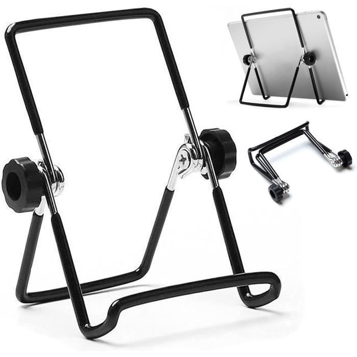 XRPRPX Support Tablette Réglable Blanc – 360° Pivotant, Base Stable, Compatible 4,9 à 9,8 Pouces Téléphone & Tablette