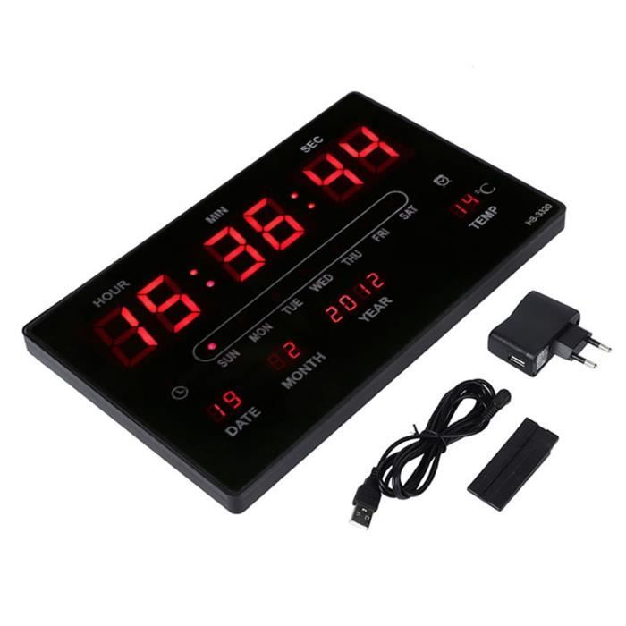 Kit Horloge électronique DIY 4 Tubes LED - Affichage Heure, Date, Semaine, Température - Boîtier Transparent