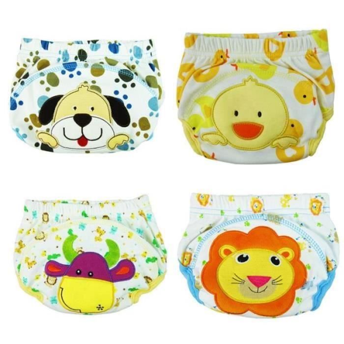 Couches lavables cullotes d’apprentissage Lot de 4 pcs Couches+ 8