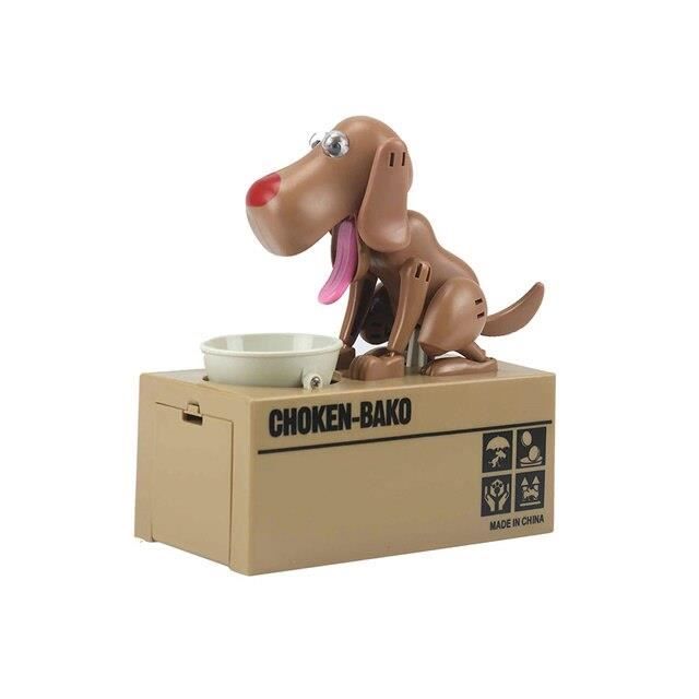 Tirelire électronique Chien Affamé - Cadeau Enfant, Anniversaire, Noël, Mange Les Pièces, Yeux Lumineux