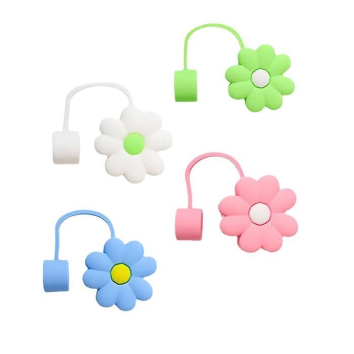 10 PCS Capuchons Pour Pailles En Forme De Chiot - Couvercles Anti-Poussière Réutilisables Pour Pailles Stanley Et Autres