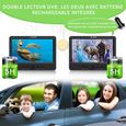 WONNIE 2021 Lecteur DVD Portable Voiture 2 Ecrans Enfants Vidéo avec Appuie-tête de 10,5 Pouces Compatible USB SD MMC 5 Heures pour -1