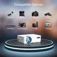 Leisure 470C Mini Vidéoprojecteur 4500 Lux Native 1280x720P supporte 1080P Home Cinéma avec Sac Portable-1