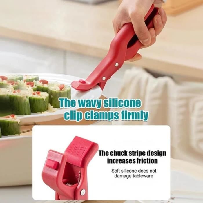 Pince Multi-angles En Silicone – Anti-brûlure, Antidérapante – Pour Tenir Bols, Assiettes Et Casseroles Chauds