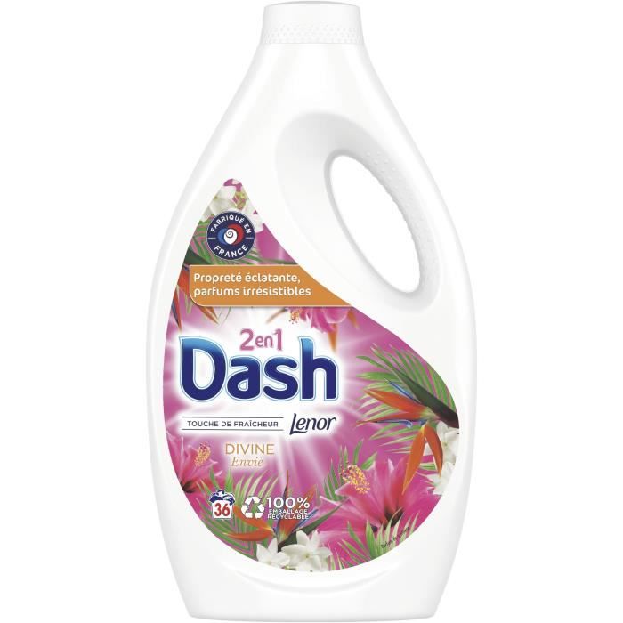 DASH 2en1 Lessive liquide Coquelicot & Fleurs de Cerisier - 36 lavages -  Cdiscount Au quotidien