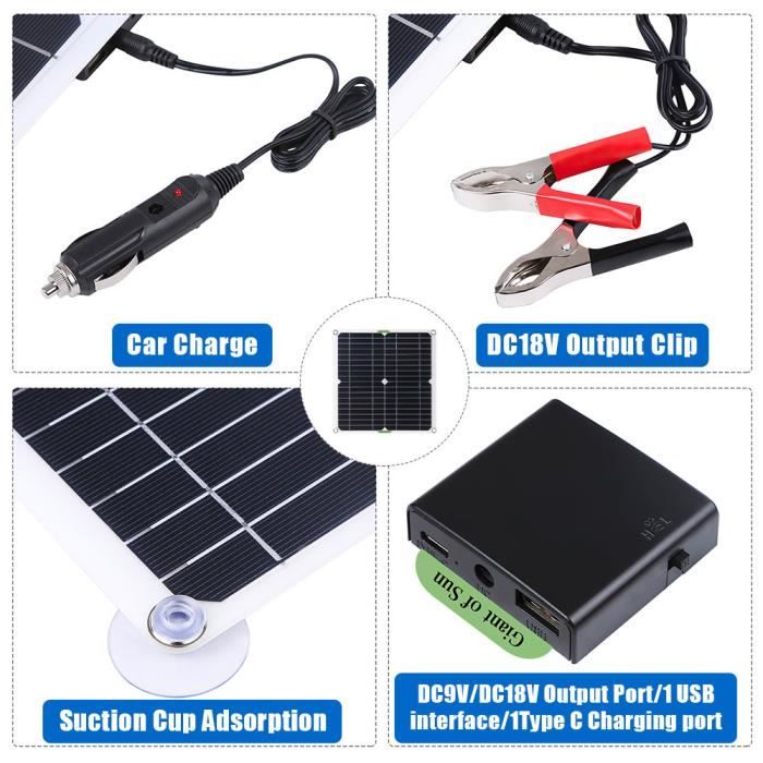 Kit Système Générateur Panneau Solaire, Avec Fonction MP3 et Trois  Ampoules, Câble de Chargement USB 5 en 1, Adapté Camping - Cdiscount  Bricolage