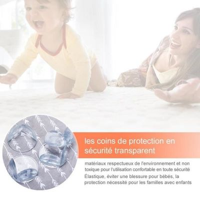 Protège-coins Enfant Lesfit - 20 Pièces Transparents | Adhésifs Forts | Pour Meubles Et Tables
