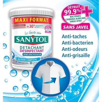 Sanytol - Poudre Détachante Désinfectante Linge - 900 g