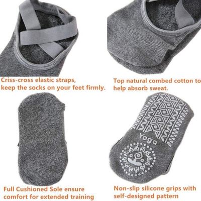 Chaussettes Antidérapantes Zooksy Pour Yoga Et Pilates - Taille 41-46 - Multicolore - Neuf Avec étiquettes