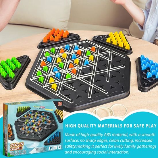 Jeu De Société Triggle - Jeu Stratégique En Triangle - 2 à 4 Joueurs - À Partir De 3 Ans