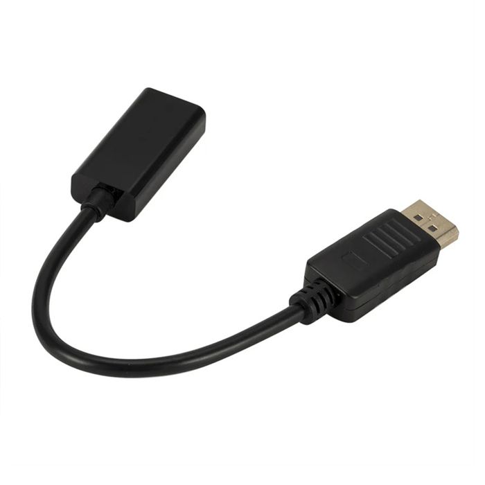 Adaptateur DisplayPort Vers HDMI - 1080p/4K - Plug & Play - Pour PC, TV, Projecteur - Doré