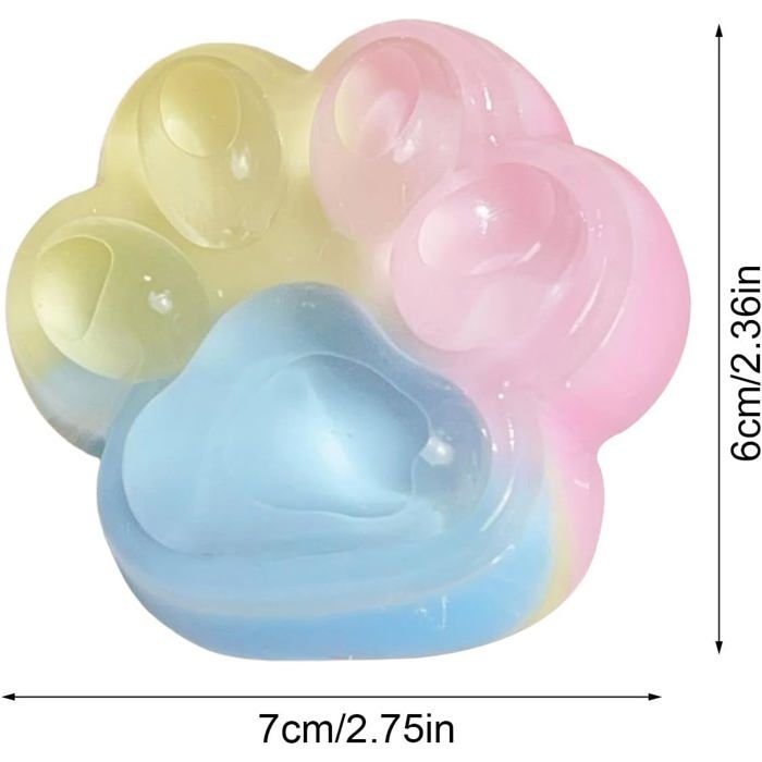 Squishy Patte De Chat Géant – Jouet Anti-Stress Silicone TPR, Portable, Relaxant, Fidget Adulte Enfant