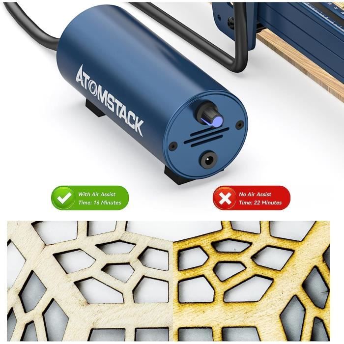 Machine à Graver Laser ACMER S1 (3.5W) - Zone De Travail 13x13cm - Pour Bois, Métal, Verre - Compatible LightBurn