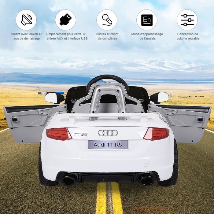 Audi TTRS12V Voiture électrique enfant Rose