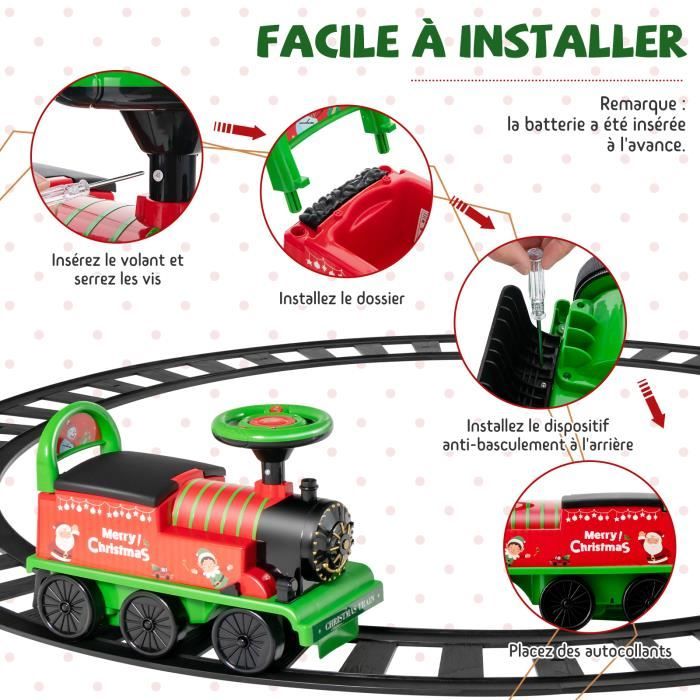 COSTWAY Train Electrique pour Enfants -16 Accessoires de Rails , Cadeau de  Noël Pour Tout-petits 3+ ans , Vert - Cdiscount Jeux - Jouets