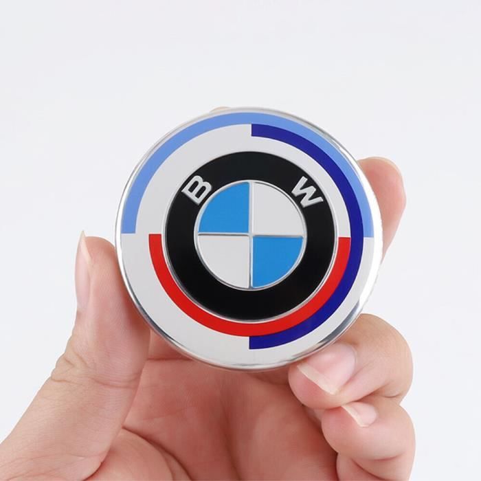 Kit Logo BMW D'origine 7 Pièces - Diamètres 82, 74, 68 Et 45 Mm, En Aluminium Noir
