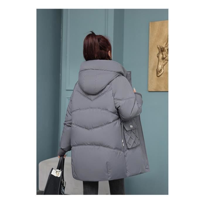 Doudoune Femme KJEHOME Mode Loisir avec Poches Gris en Duvet de Coton et Fibre de Polyester Gris Cdiscount Pret a Porter