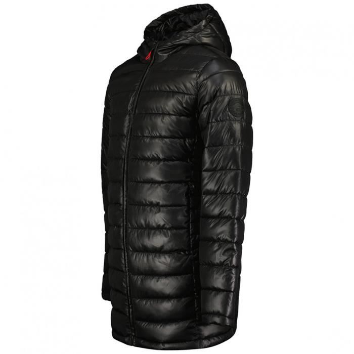 Doudoune fine homme Geographical Norway Calender Hood Long Noir Molletonnee Fermeture a glissiere Noir Cdiscount Pret a Porter