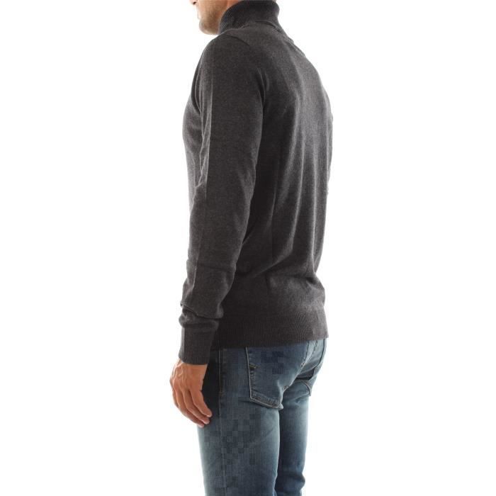 Pull semi-zippé Jack & Jones Emil en maille bleu marine, col montant - Homme M Navy blazer - Prêt-à-Porter