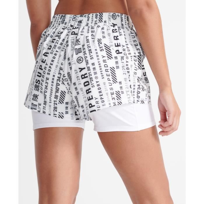 Short de Running Femme Superdry Double paisseur Optic AOP