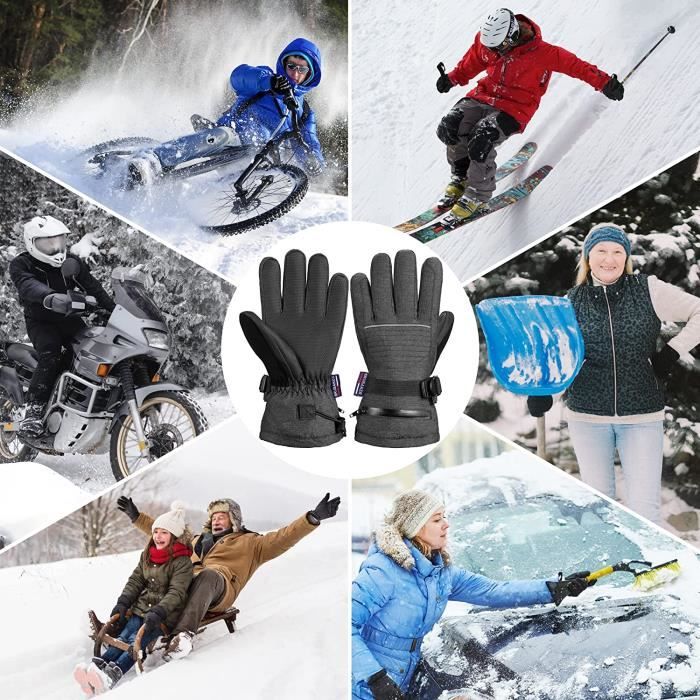 Gants de ski et motoneige d'hiver isothermes pour écran tactile