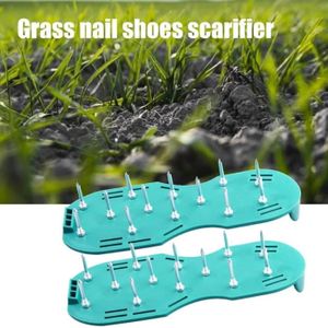 Chaussures D'Aération De Gazon Garden Mile - Aérateur Pelouse Avec Pointes 13 X 5 Cm Et Sangles Ajustables