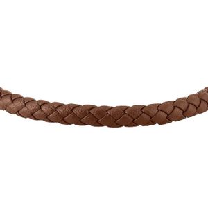 Bracelet Homme Morellato En Cuir Tressé Avec Métal Et Diamants - Longueur 19cm - Occasion Avec Boîte