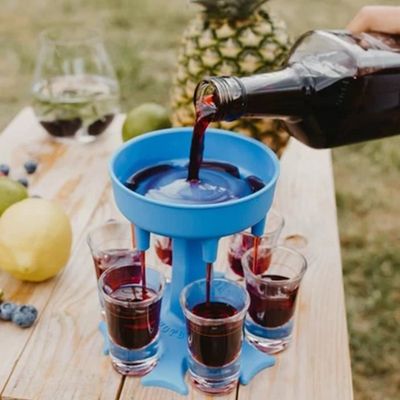 Lot de 6 Distributeurs de Verres à Liqueur, avec 6 Gobelets pour Cocktails  et Jeux à Boire Transparent - Cdiscount Bricolage