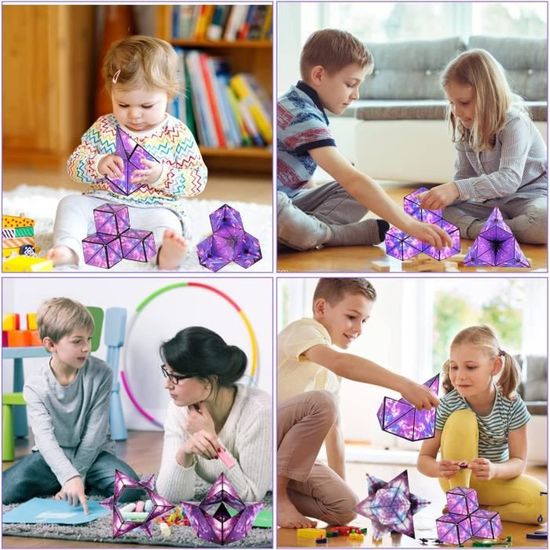 Cadeau Jeu De Réflexion Cube 3D Infini Transformant - Jouet Anti-Stress, Ciel Étoilé - Pour Enfants Et Adultes, Cadeau Cérébral Cube Transformant Anti -anxiété Cadeau Jeu De Réflexion Cube 3D Infini Transformant - Jouet Anti-Stress, Ciel Étoilé - Pour Enfants Et Adultes, Cadeau Cérébral Cube Transformant Anti -anxiété