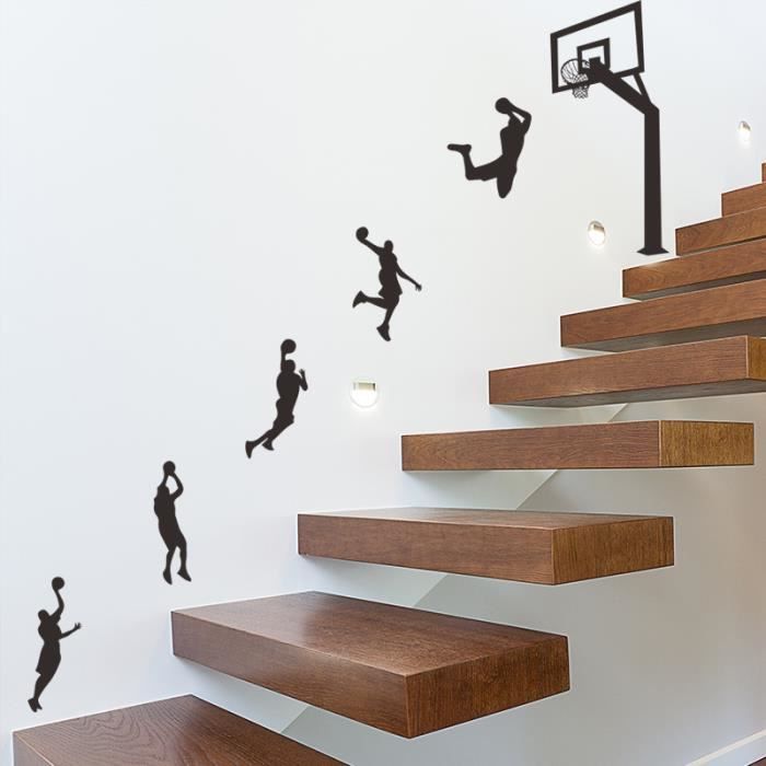 Autocollant Mural Personnalisé Prénom - Thème Basketball, Déco Chambre Enfant, S91