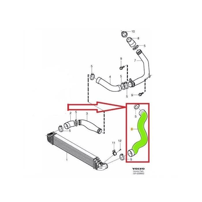 Durite De Suralimentation Pour Volvo S80 II 2.0 TDI - Référence 30792127 - Neuf