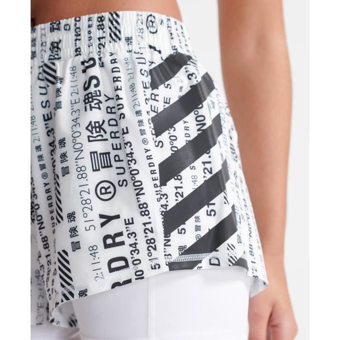 Short de Running Femme Superdry Double paisseur Optic AOP