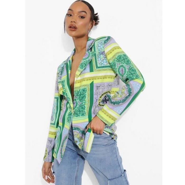 Manteau Veste Blazer coloree a carreaux pour femmes Streetwear Vintage decontracte bouton unique grande taille Rose D54634 Blanc Cdiscount Pret a Porter